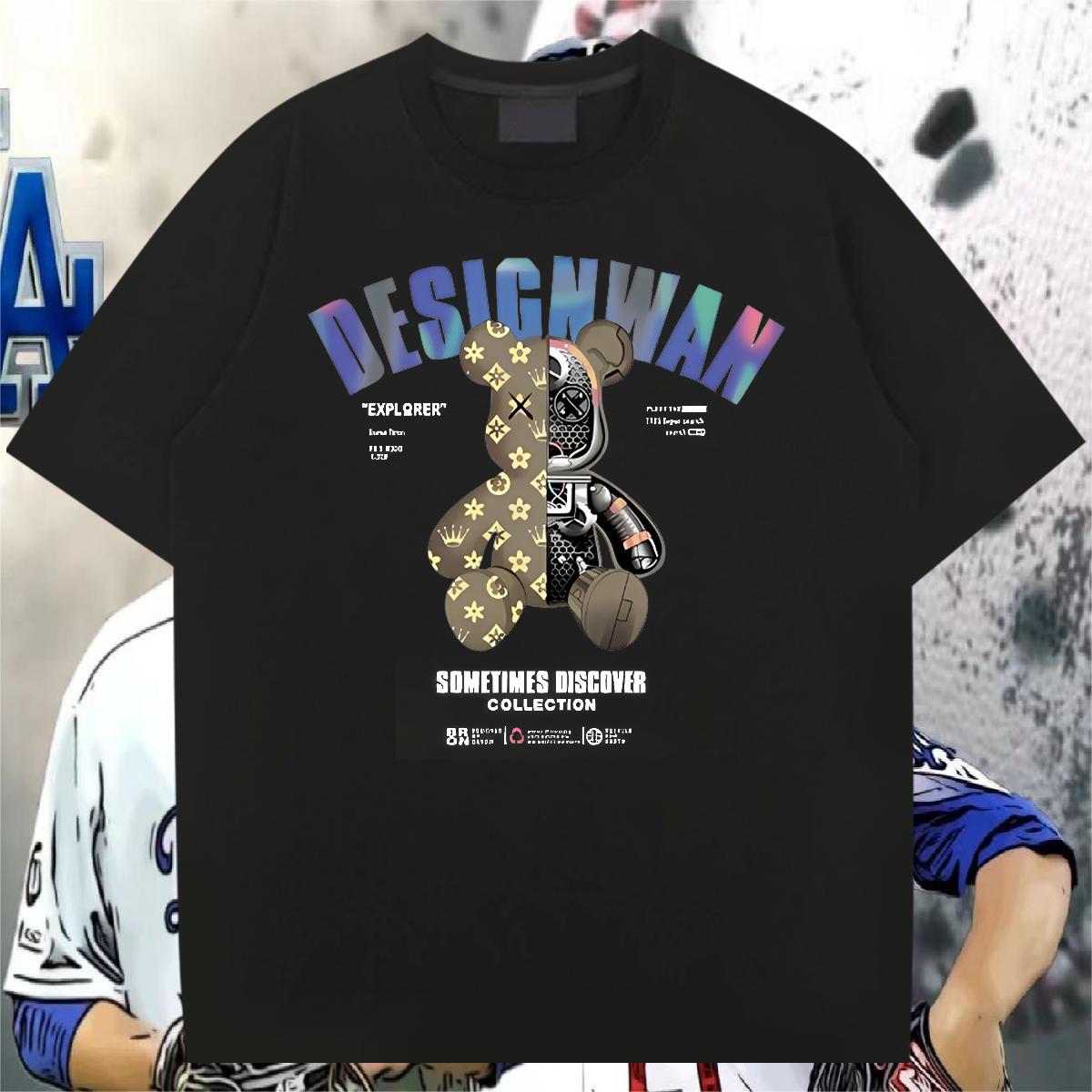 Popular Mens T Shirts Casual Beach O-Neck Short Sleeve Cotton Men Tees Fashion New Custom Printed Tops Tees