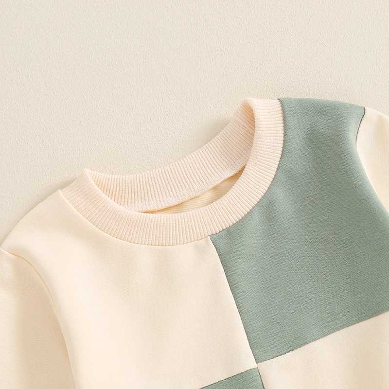 Clothing Sets 0-3Y Baby Boys Autumn Clothes Sets Newborn Toddler Long Sleeve Contrast Color Tops Sweatshirt Pockets Pants Outfits Tracksuits