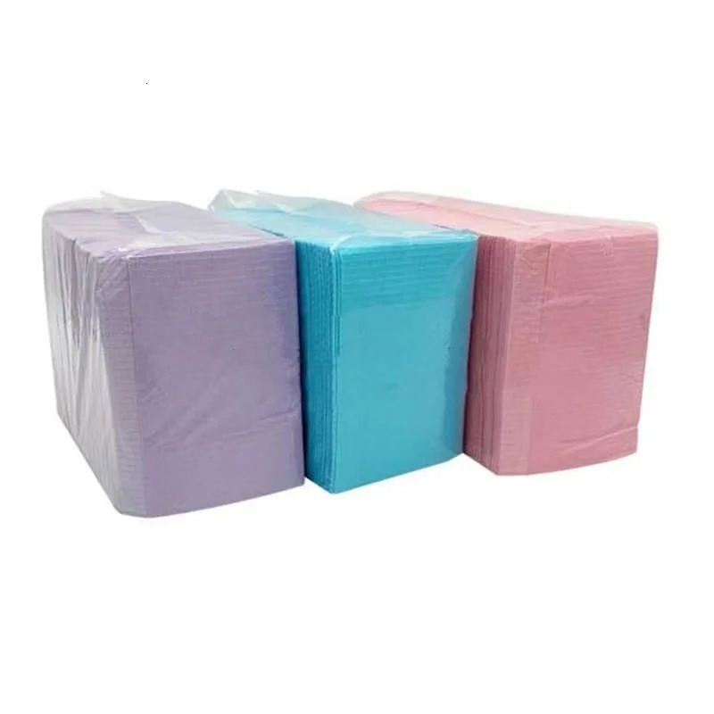 20Pcs nail art cleaning table mat disposable cleaning pad non-woven waterproof table cloth nail care tool 240705