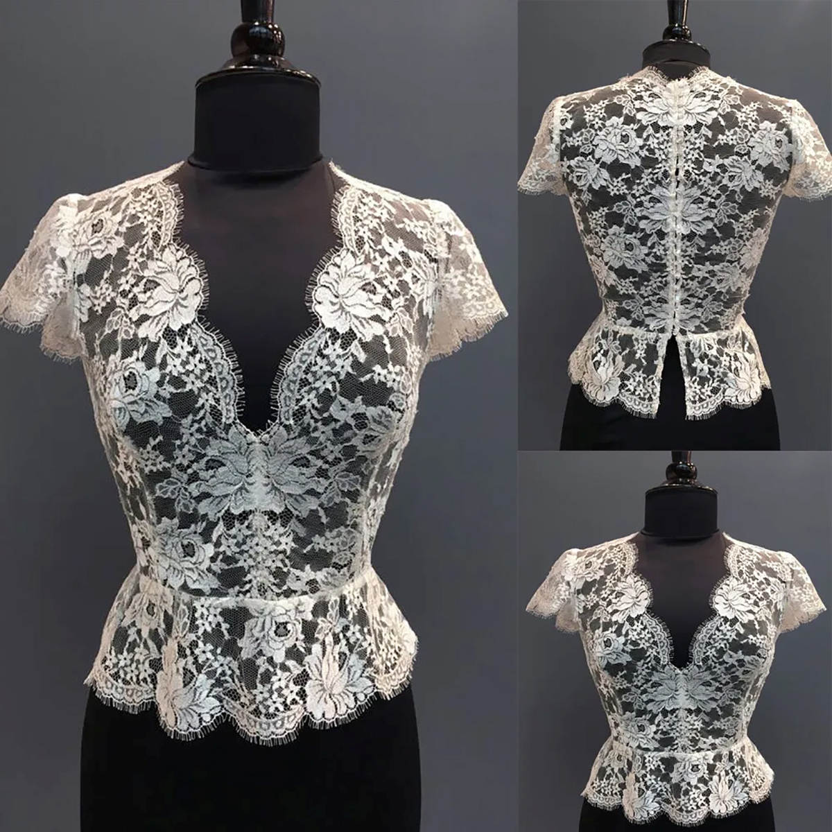 Exquisite Lace Sleeveless Wrap Jacket Sheer V Neck Bride Jackets For Strapless Bridal Dress High Quality Wedding Accessories