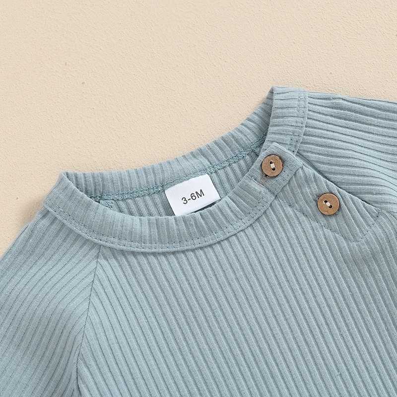 Clothing Sets 2024-04-03 Lioraitiin 3M-3Y Baby Boys Summer Outfits Solid Color Short Sleeves T-Shirt and Elastic Shorts Vacation Clothes Set R240708