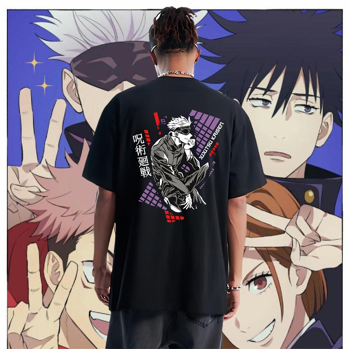 Cool Design Man T Shirts Hip Hop Crew Neck Cotton Couples T Shirts Customized DIY Anime Tshirts