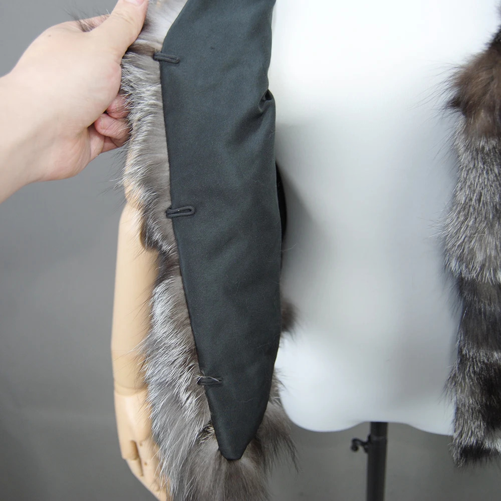 Fox Fur Gilet Real Fur Short Women Natural Winter Feminino Genuine Fur Vest Female Real Short Fur Vest Colete De Inverno 240704