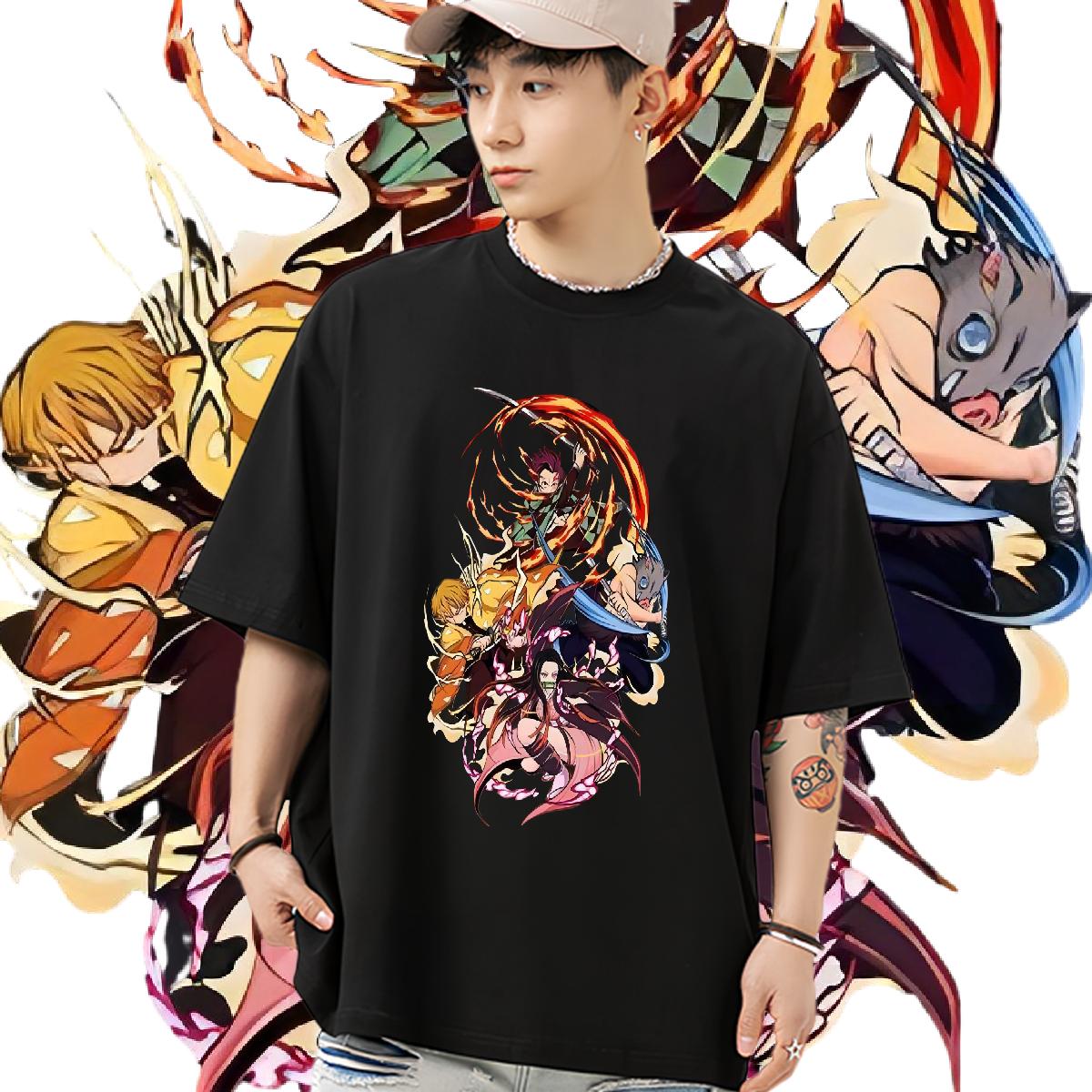 Loose Fit Men T Shirts Casual Breathable Crew Neck Mens Tshirts Brand Black Oversized Top Tees