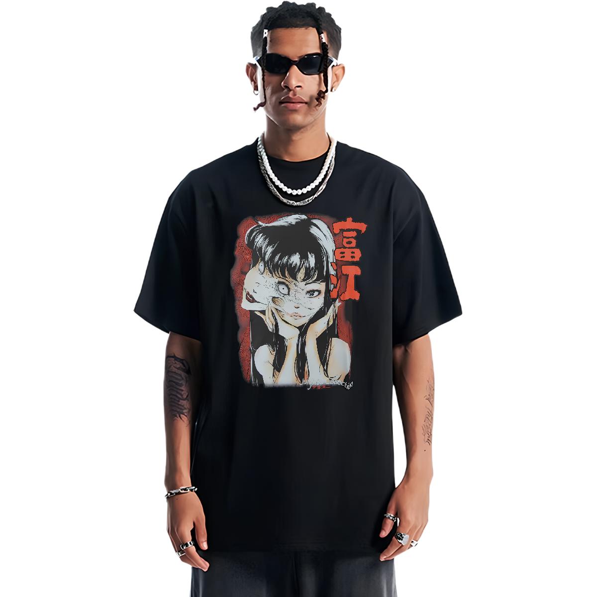 Wholesale T Shirts Men Anime Mens Tshirts Outdoor Crew Neck Cotton Breathable Designer Tops Shirt