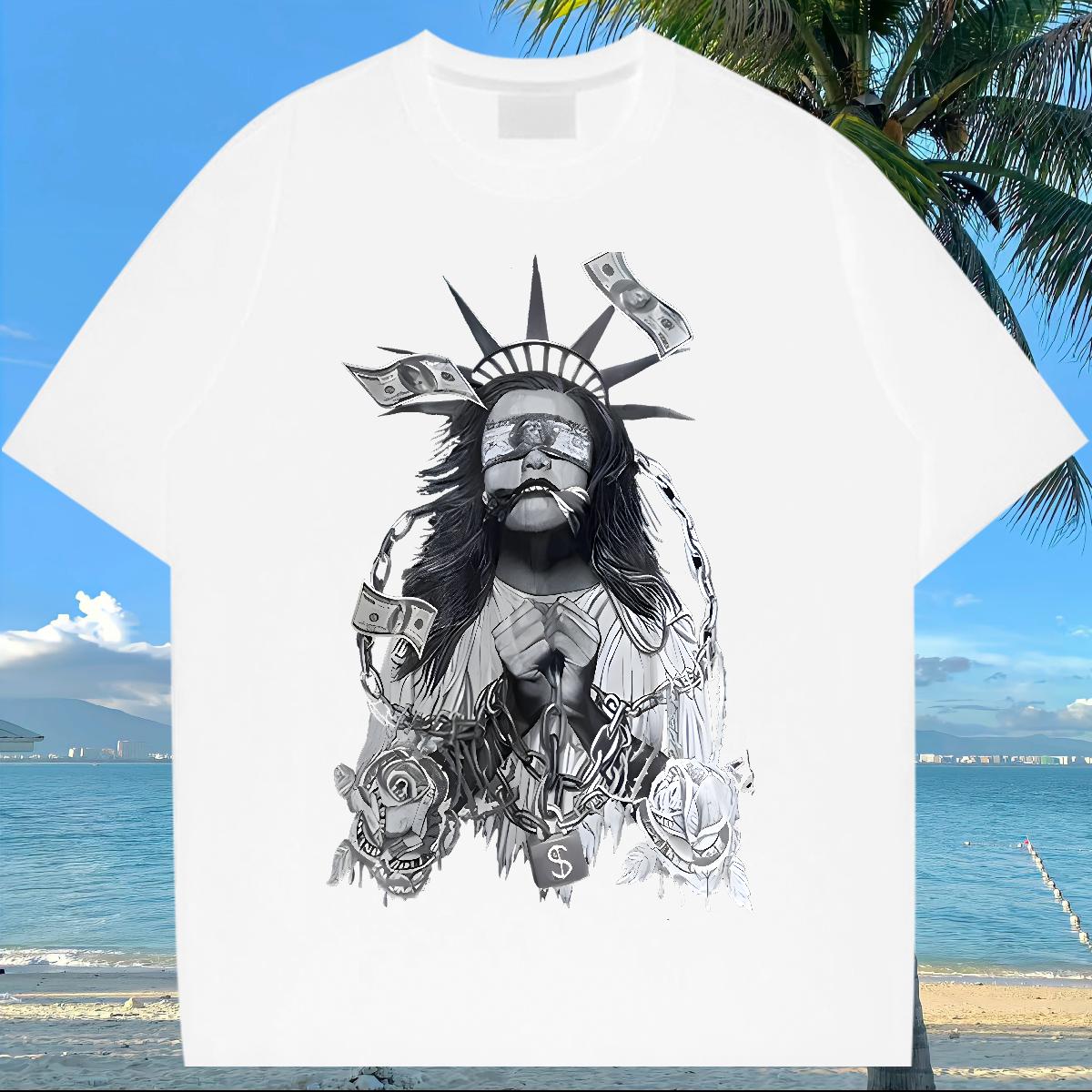 Designer T-Shirts Casual Round Neck Short Sleeve Men Tshirts Casual New Skull Tee Shirt