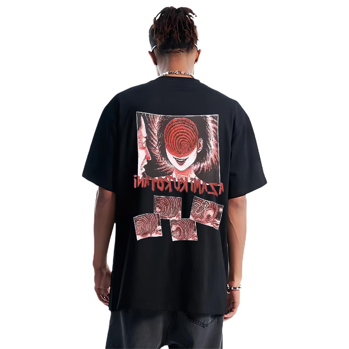 Casual New T shirt Skull Anime Printing Street Men Tops Tees Cotton Breathable Short Sleeve Brand