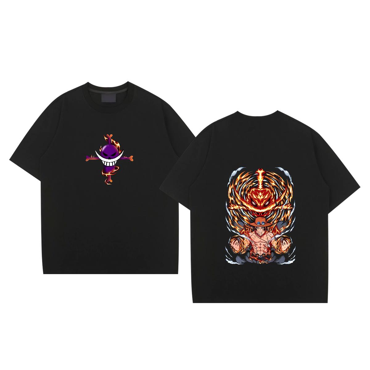 Popular T Shirt For Man Anime Printing Street Cotton Breathable Soft Men Tshirts Fashion New Black Oversized Tees Shirts