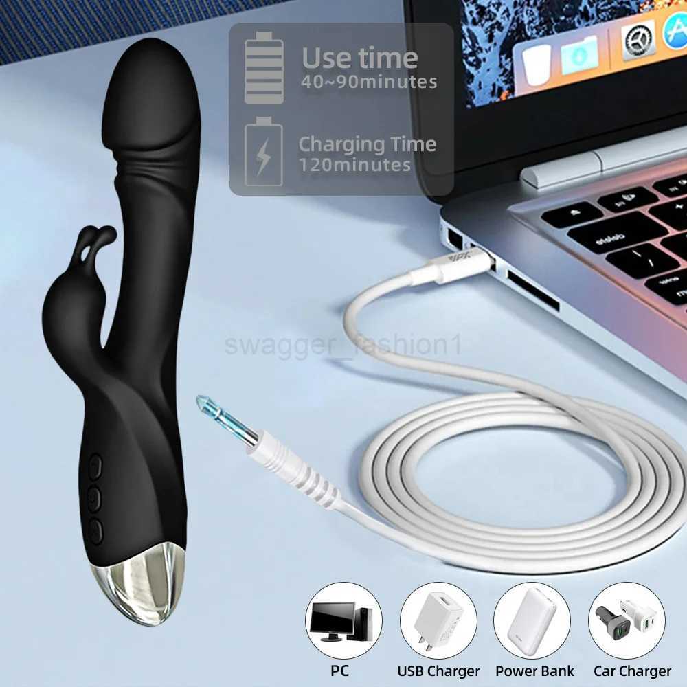 Rabbit Vibrator for Women Powerful G Spot Female Clitoris Stimulator Vagina Nipple Massage Dildo Silent Adults sexes ToyB240708