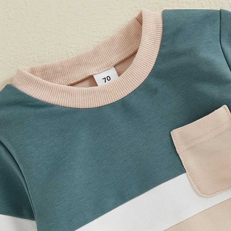 Clothing Sets Autumn New Baby Boy Girls Clothes Fall Toddler Outfits Contrast Color Long Sleeve Sweatshirt Tops and Pants 2PCS Set For Child