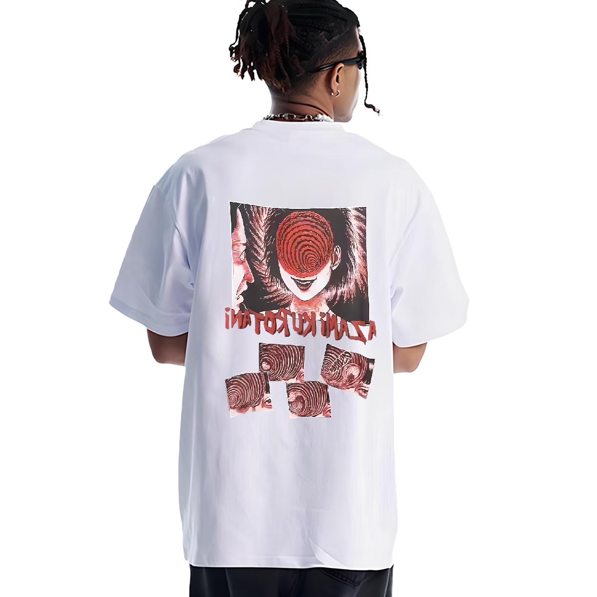 Casual New T shirt Skull Anime Printing Street Men Tops Tees Cotton Breathable Short Sleeve Brand