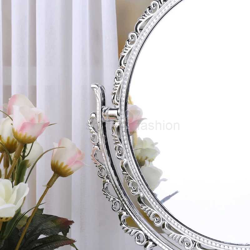 2 Sides Makeup Mirror Stand Table Cosmetic Mirror Plastic Dresser Mirrors ToolsCL240708