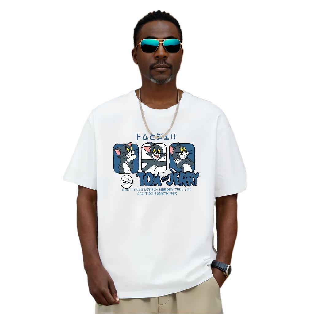 Stylish Short Sleeve Cotton T-Shirts for Men - Custom Print and Casual Beach Wear