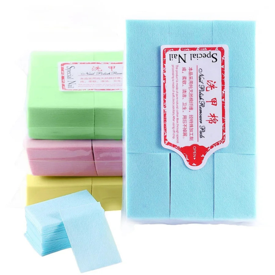 1000PCS nail cotton pad manual foot treatment gel tool lint free wet towel Napkins nail polish gel nail wet towel 240705
