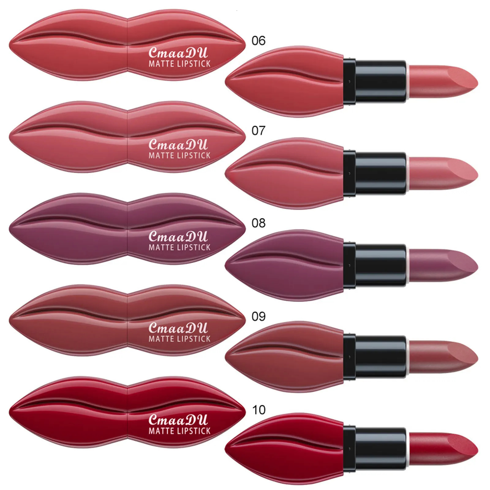 Multi color lipstick waterproof big mouth nude matte durable lipstick will not fade sexy red velvet lipstick cosmetics 240705