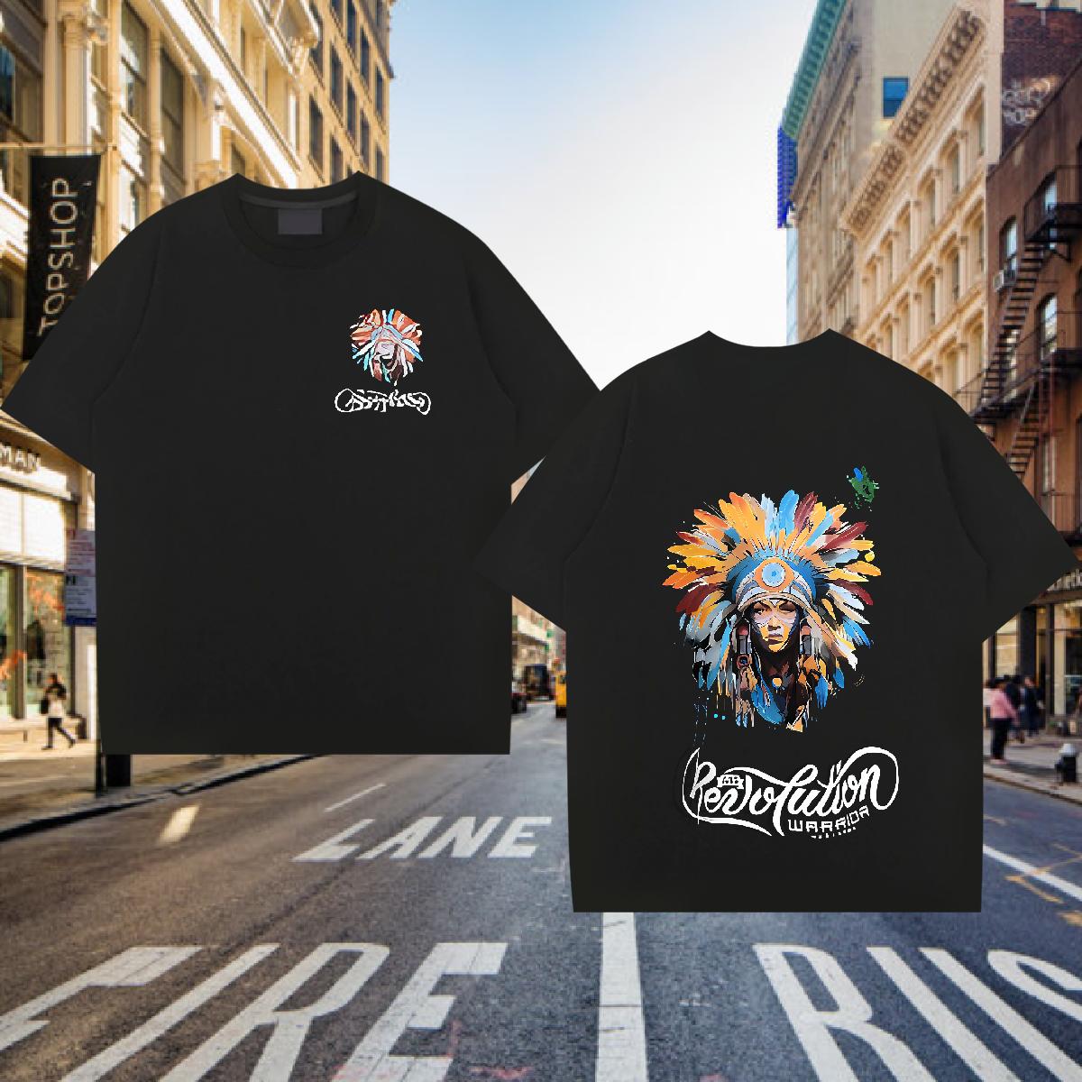 Wholesale T shirt Street wear Hip Hop Round Neck Short Sleeve Mens Tshirts 2024 New Anime Print Tee Shirt