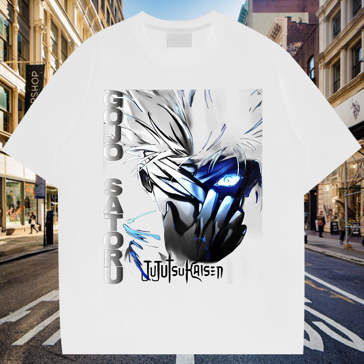 5A Tshirts O-Neck Short Sleeve Cotton Anime Printing Street T Shirts Men Floral Print Fashion Design Tees Shirts