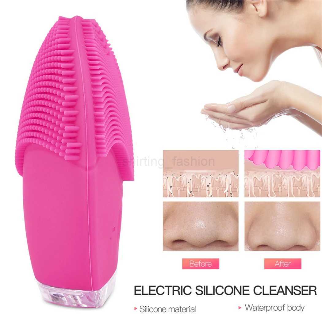 Ckeyin Silicone Face Cleansing Brush Electric Sonic Facial Cleaning Brush Waterproof High-Frequency Vibrating Massager Skin CareCL240708