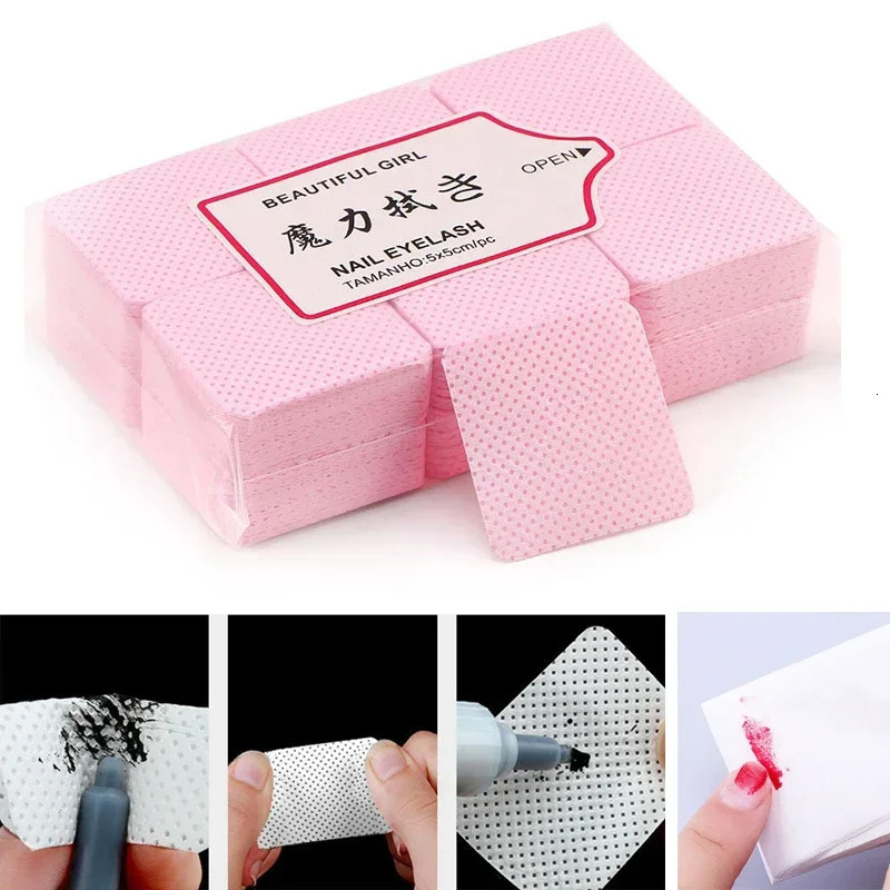 Non woven fabrics napkins removing gel nail wipes ergonomics cotton pads art cleaning tools tips nail polish r 240705