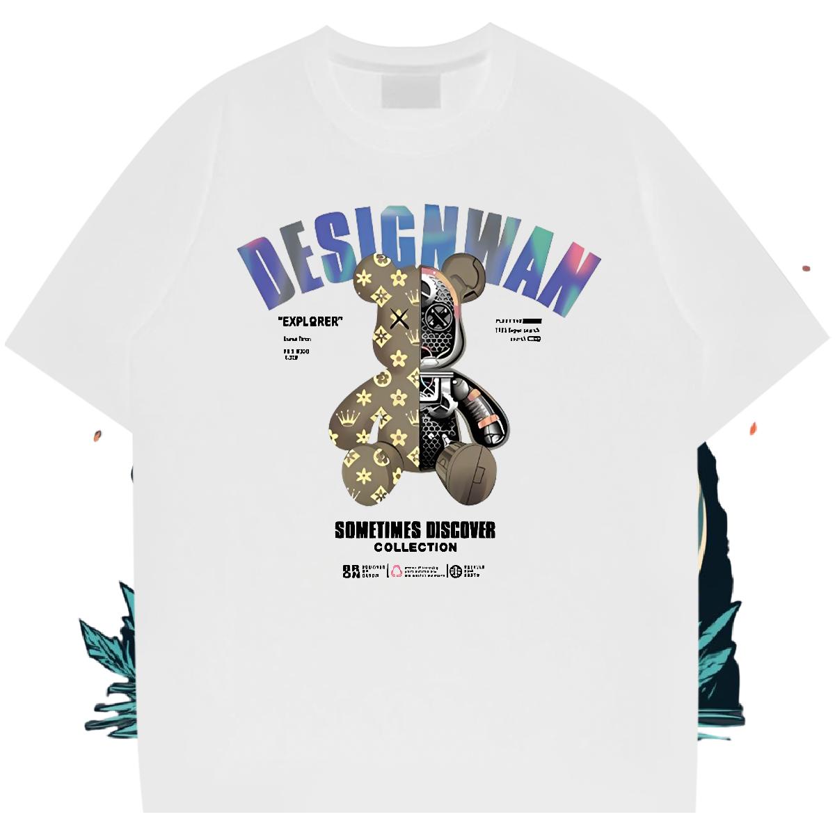 Designer Fashion Mens T Shirts Breathable Crew Neck Cotton Beach Men Clothes T-Shirt Custom Anime 5A Tees Shirts