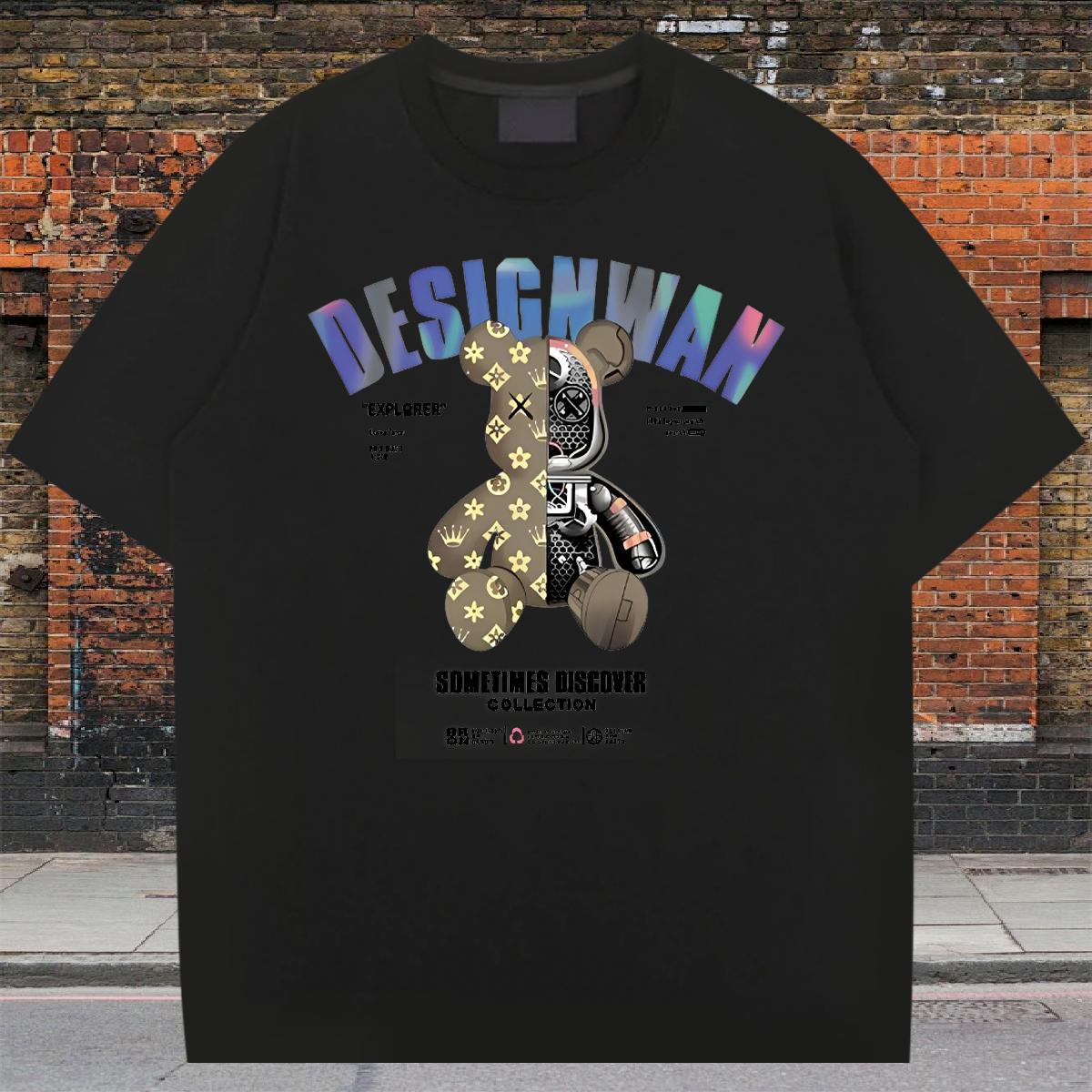 High Quality Men Tshirts Cotton Breathable Soft Street wear Hip Hop T Shirt For Man Cartoon Print Casual New Tees