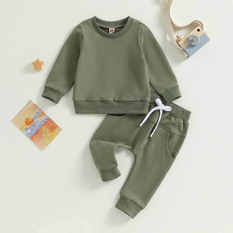 Clothing Sets 2023 Spring Baby Boys Girls Clothes Sets Childrens Suit Kids Long-sleeved Cotton Sweatshirt Pants Suits Clothing Outfit