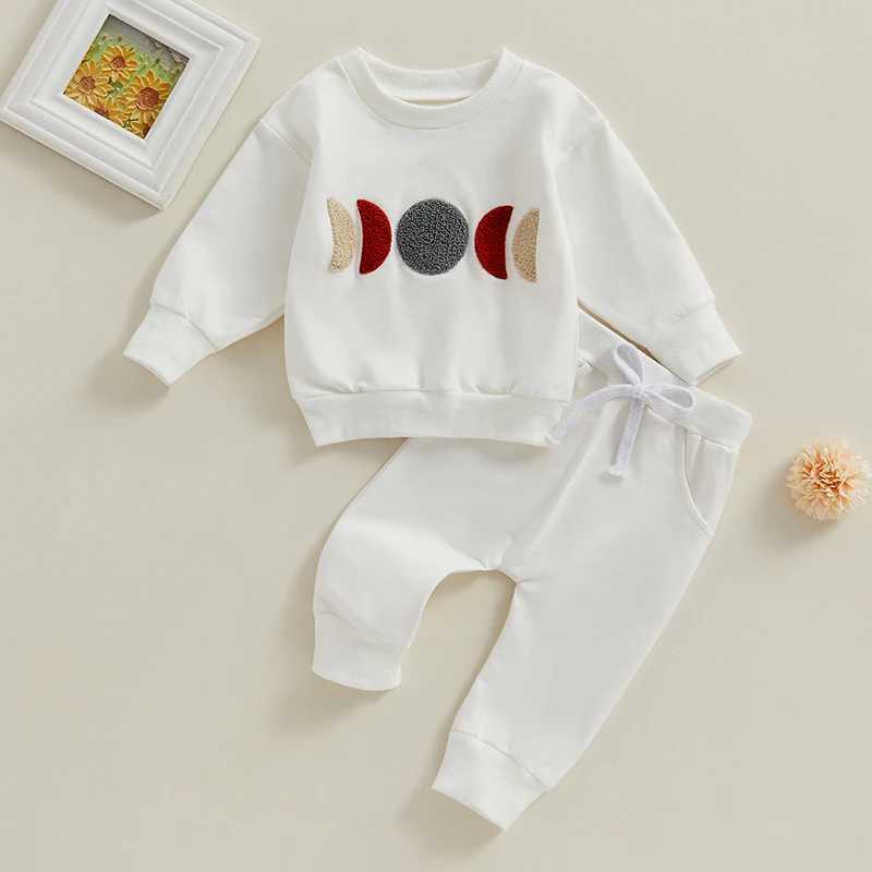 Clothing Sets 0-3Y Baby Boys Autumn Outfits 3D Embroidered Long Sleeve Sweatshirts Pants Sets Kids Casual Clothes Toddler Tracksuits R240708