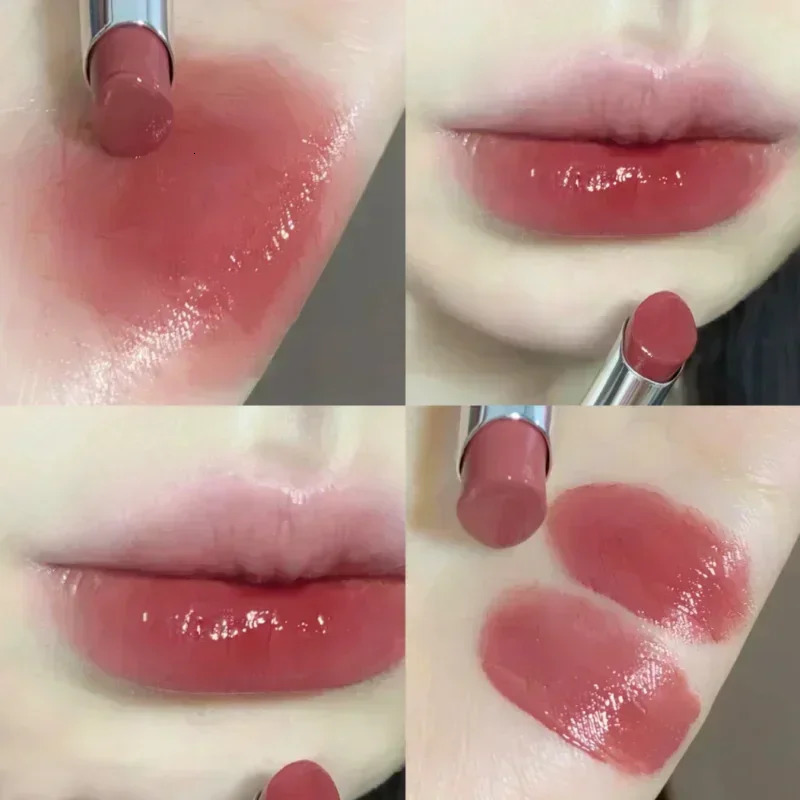 Jelly colored lipstick makeup cherry peach stick free cup crack resistant red lipstick lipstick care cosmetics 240705
