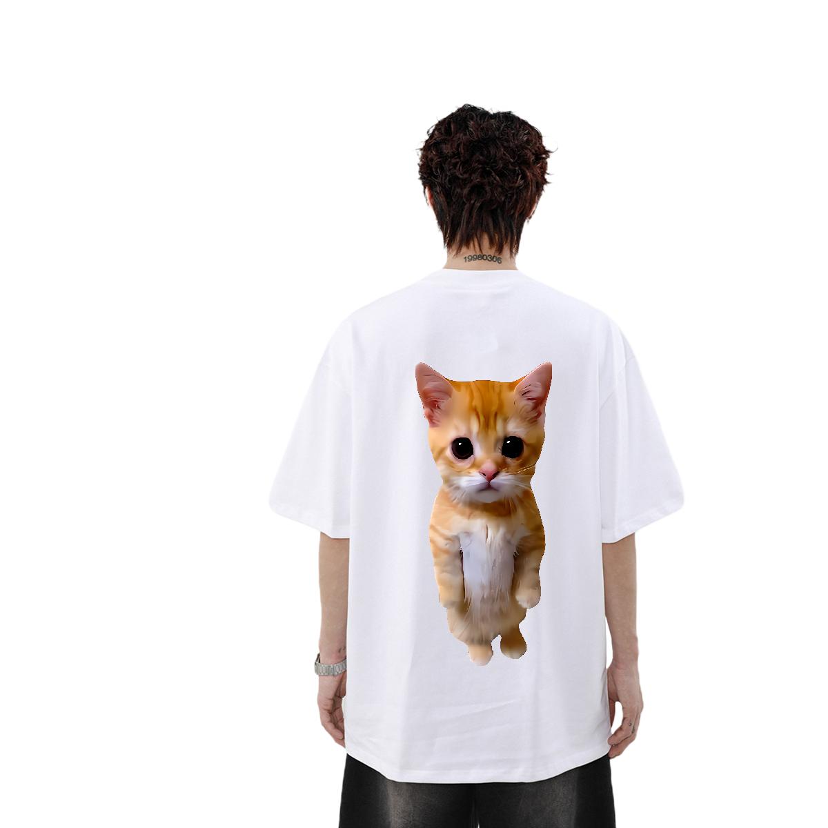 2024 T shirt Cartoon Print Men Clothes T-Shirt High Street Hip Hop Breathable Short Sleeve Unisex Tops