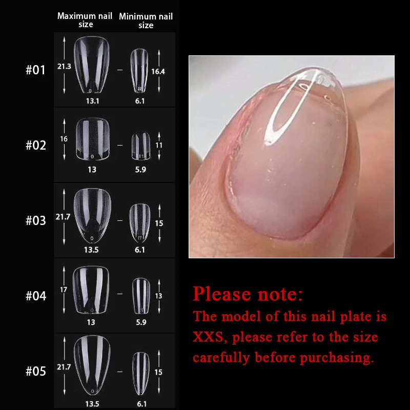 120 pieces of XXS short almond full cover carving soft gel nail tip pressing nail extension system nail artificial nail products 240705