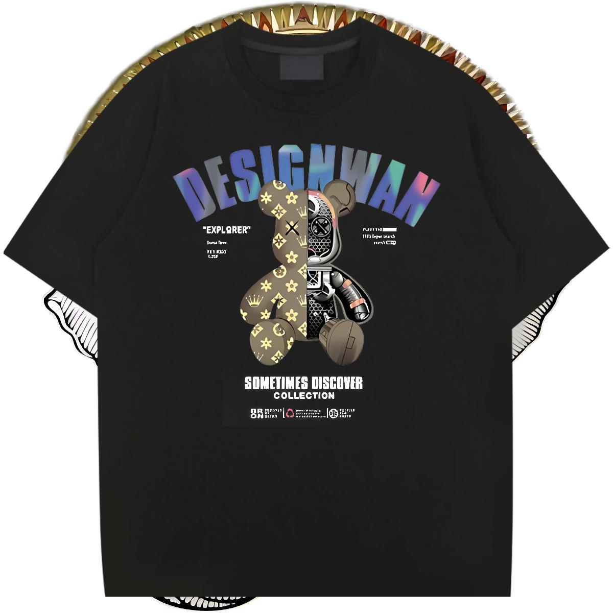 Popular Men Tees Short Sleeve Cotton O-Neck Sport Men T Shirts Cartoon Print Customized Tshirts