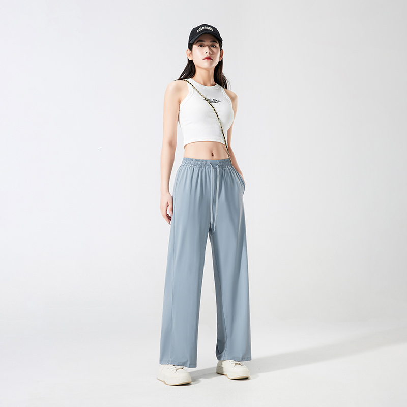 2024 Summer sun UPF50+sun protection pants for girls Wide leg trousers F7.8#42