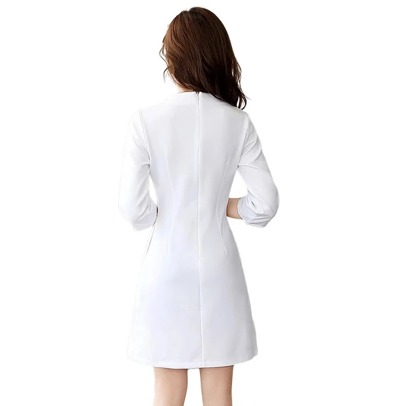 Beauty uniform Spa el front desk salon uniform dress women massage outfits Esthetic uniforms Summer white beautician Clothing 240704