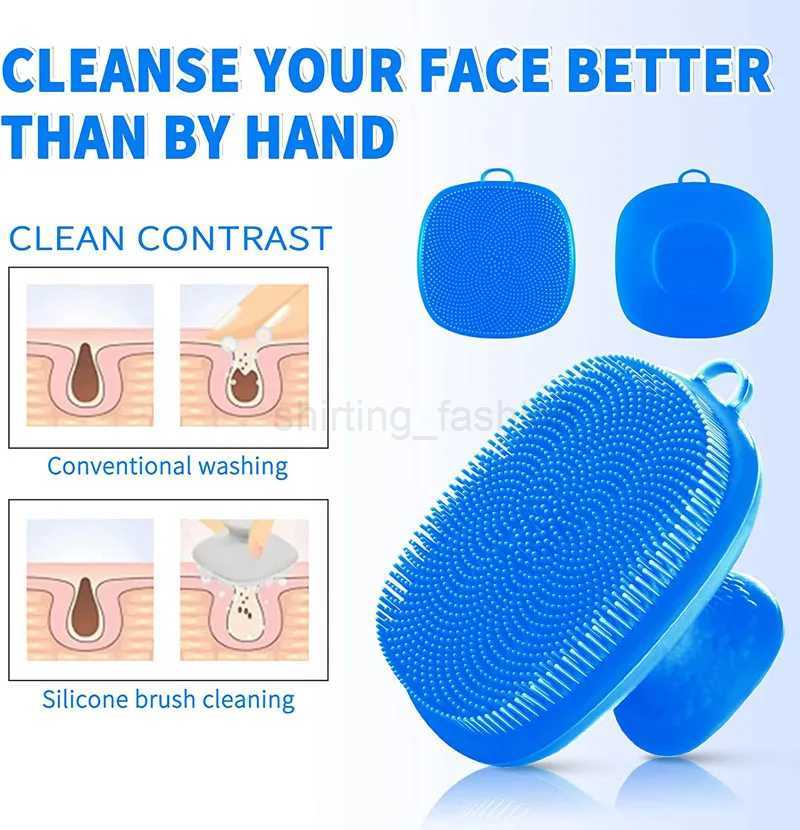 Silicone Face Scrubber for Men and Women Facial Cleansing Brush Silicone Face Wash Brush Manual Cleansing Skin Care Face BrushesCL240708