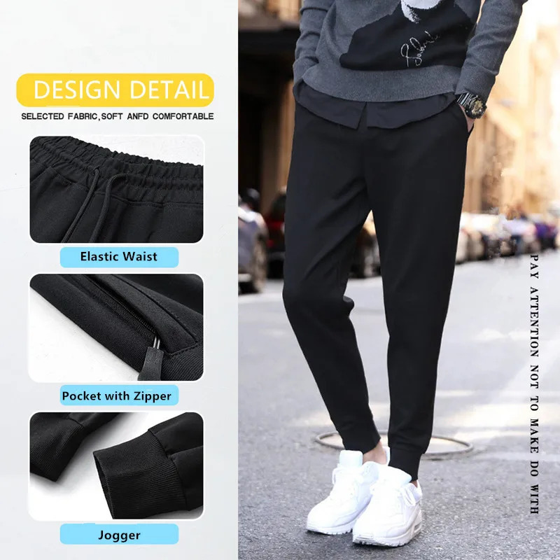 Sports Joggers Students Tall Men Extra Long Sweat Pants Spring Autumn 4XL Fleece Warm Boys Track Sweatpants Winter Trousers 240705