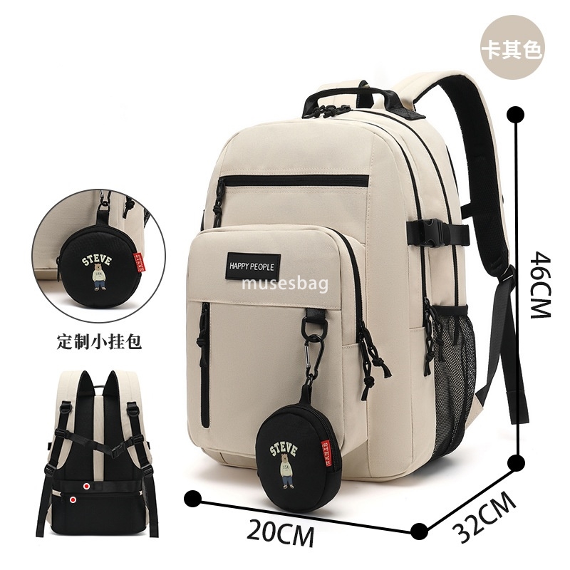 French unisex junior high school backpack for college students backpack for business trips large capacity backpack waterproof and durable photography 