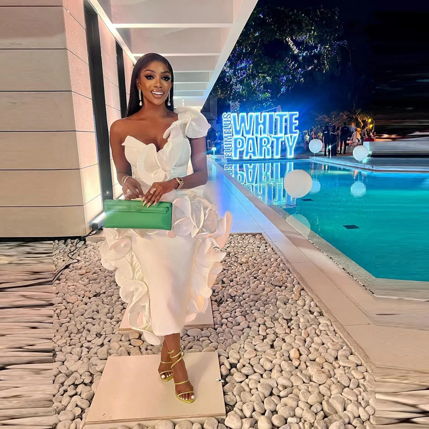 Black Girls Prom Dresses 2025 One Shoulder Ruffles Mermaid Tea Length Vestidos De Noche Aso Ebi Evening Party Dress Gowns