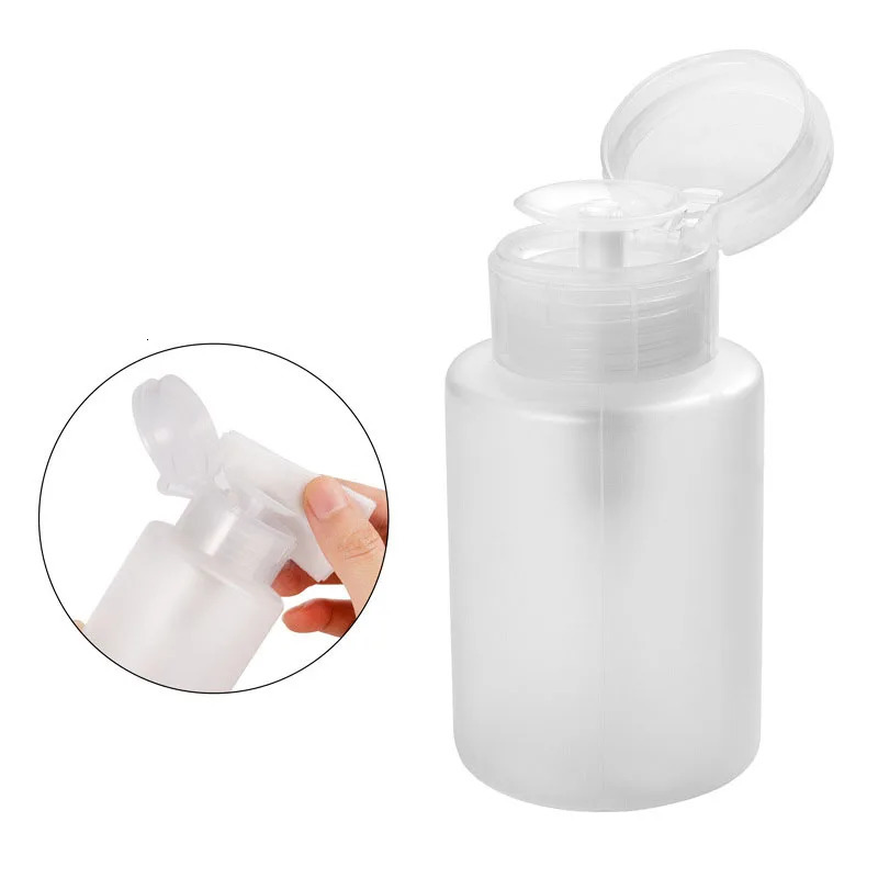 50/250ml compressed nail bottle pump dispenser plastic polishing portable liquid makeup r with lock cleaning machine tool 240705