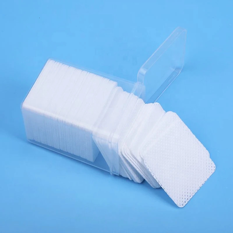 200pcs/box unlined nail wet towel White pink cotton pad gel polishing paper napkin 240705
