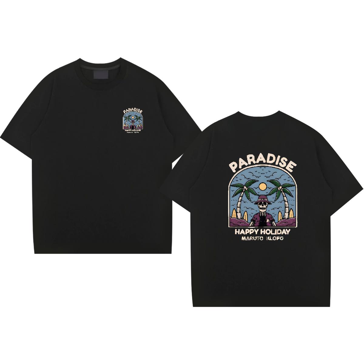 Brand Mens Tshirts Cotton Breathable Short Sleeve Anime Printing Street T Shirt For Man Skull New Designer Polos