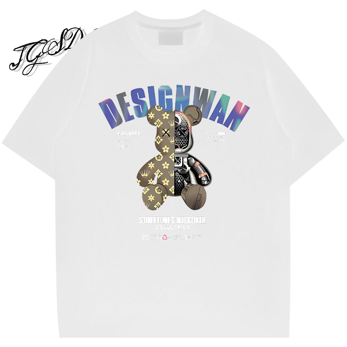 2024 DIY Men T Shirts Asian Size Men Tops Tees Spring Summer Short Sleeve Cotton O-Neck Loose Fit Top Tees