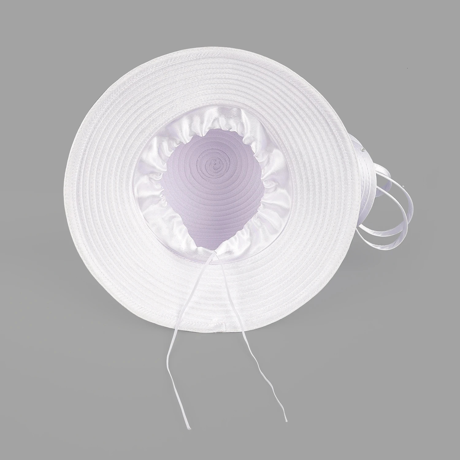 Fancy est Women Satin Cloth White Church Hat Elegant Pography Top Hat Fashion Female Banquet Fascinator Wedding Formal Hat 240701