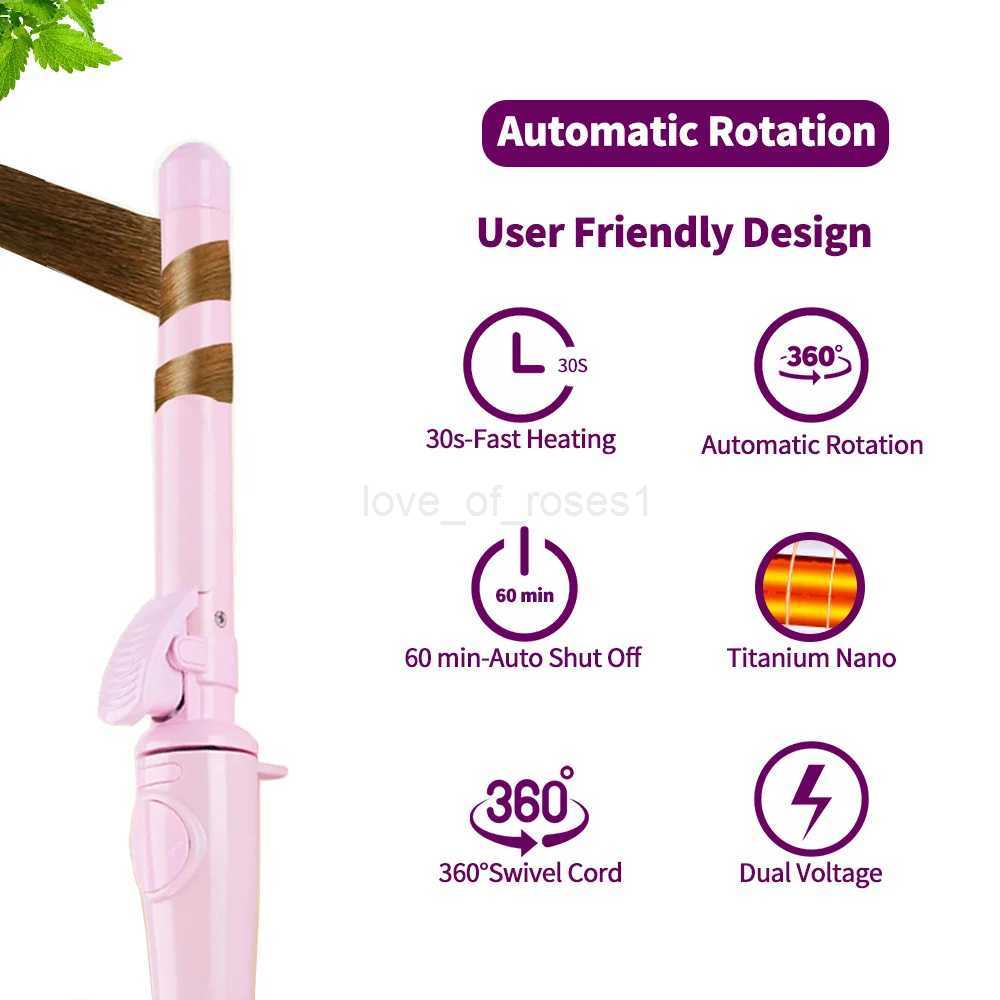 2024 Best Fully Automatic Rotating Curling Irons 25/28/32mm Curling Rod Hair Roller Curls Wand Waver Professional Styling ToolsM240709