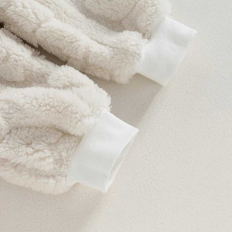 Clothing Sets 0-3Y Baby Bear Furry Warm Pant Sets Boys Long Sleeve Pullover Sweatshirt with Sweatpants Infant Toddler Autumn Winter Clothes R240708