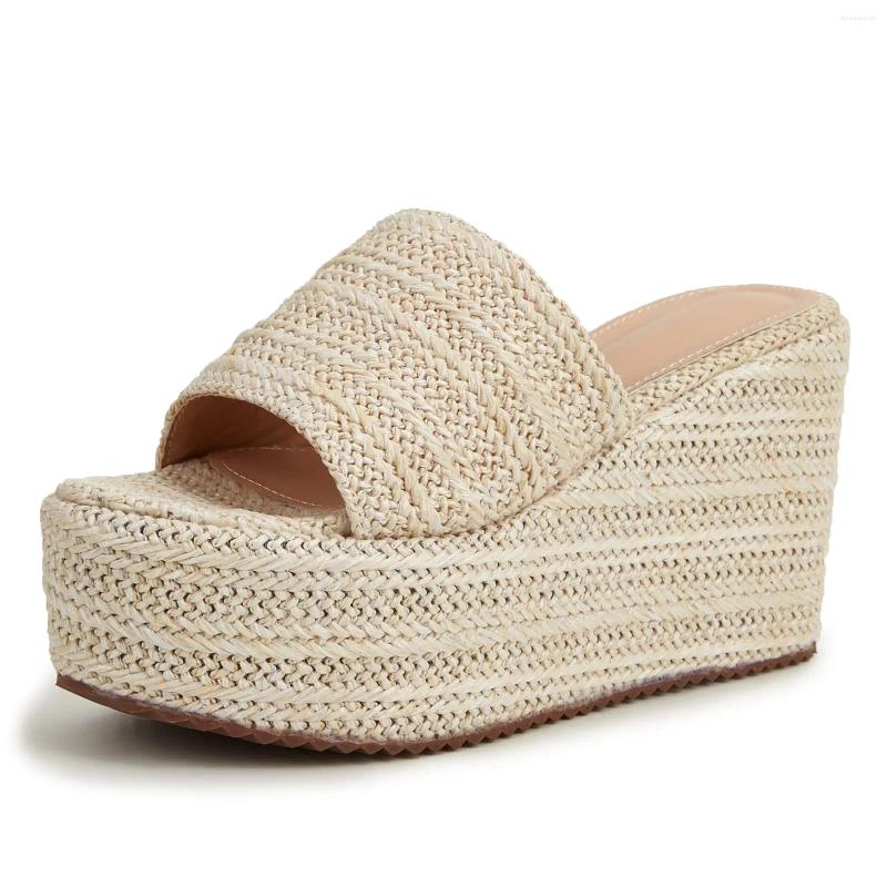 Bestseller Slippers Women's Wedges Slide Sandals Outdoor Open Toe Platform Summer Espadrilles High Heel Beach Party Dress Shoes ddmytues