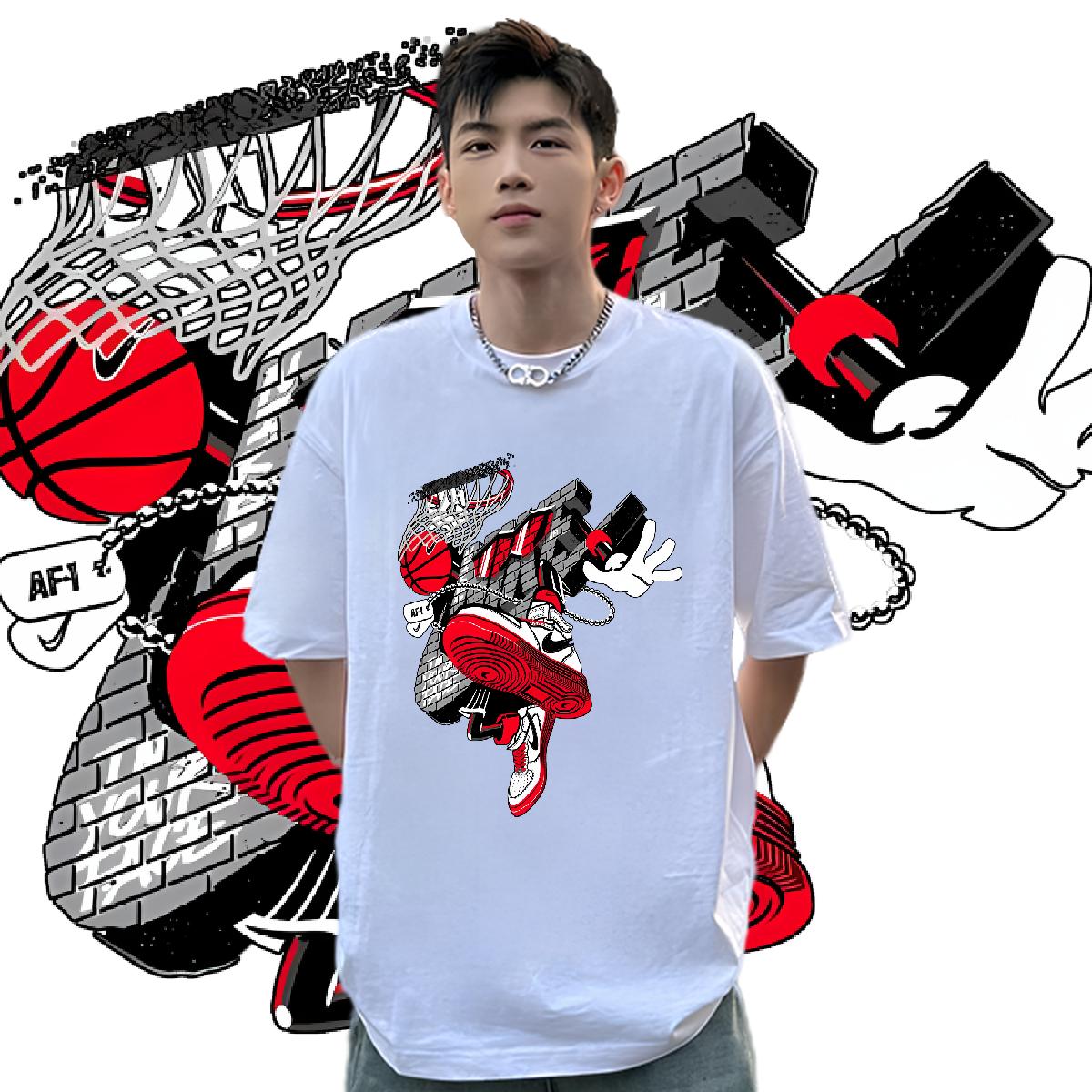 2024 T-Shirts Oversized Casual Daily Wear Men Clothes T-Shirt Breathable Crew Neck 5A