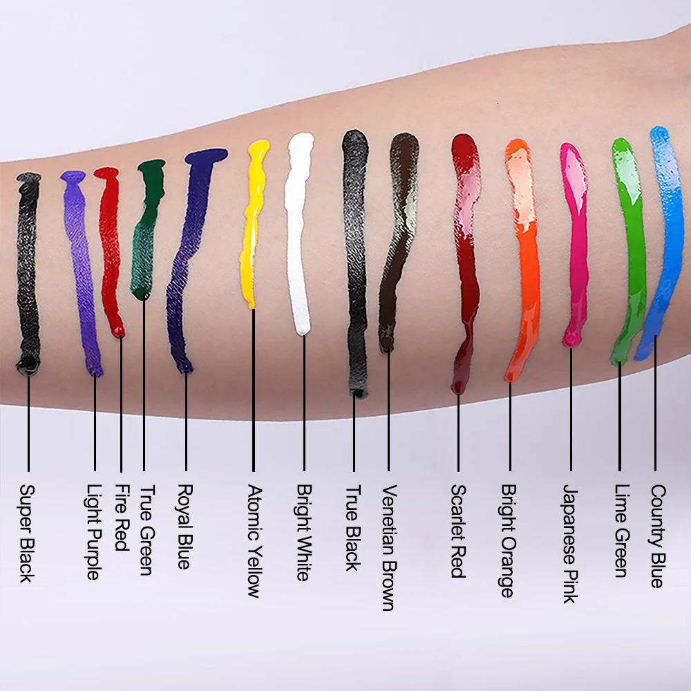 CNC 5/15ML * 7/14Pcs tattoo ink anent makeup pigment eyeliner DIY practical tattoo equipment color/set 240705