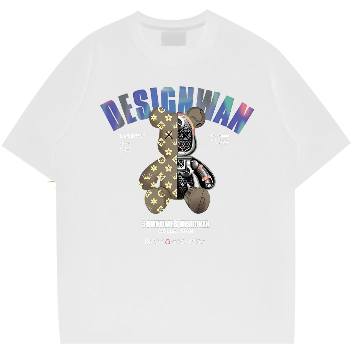 Fashion Designer T-Shirts DIY Hip Hop Street Men Tops Tees Breathable Short Sleeve Classic