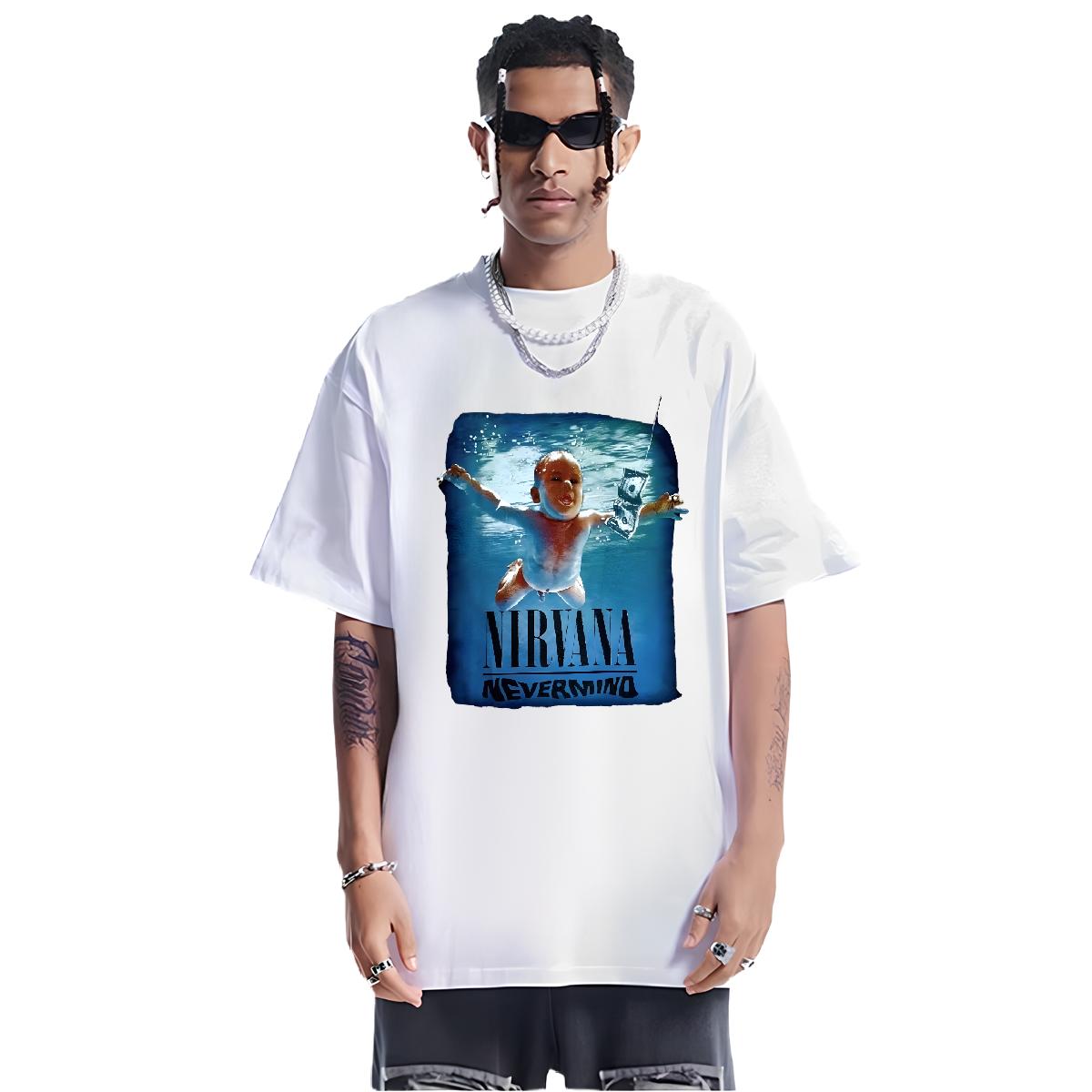 Classic Casual T-shirt with Cartoon Print for Men, Sporty Short-Sleeve Design in Soft Cotton, Unisex Tee.