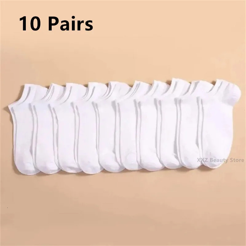 1/10/20/50/100 Pairs Boat Socks For Women Men Invisible Low Cut Silicone Non-slip No-show Ankle Socks Casual Breathable Socks 240703